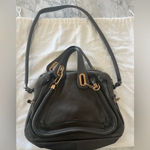 Chloe Medium Paraty Leather Bag in Grey